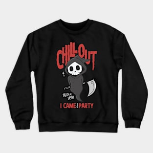 Funny Sarcastic Grim Reaper Halloween Party Crewneck Sweatshirt